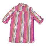 DKNY Womens Multicolour Stripe Shirt Dress Polyester Blend Knee Length 3/4