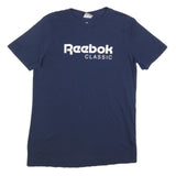 REEBOK Womens Blue Classic T-Shirt M Short Sleeve Crew Neck Cotton Blend