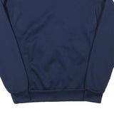 ADIDAS Mens Navy Blue Jacket S Polyester Blend Zip Plain Sportswear