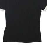 DIESEL Womens Black & White Logo Tape Graphic T-Shirt XS Crew Neck Short Sleeve