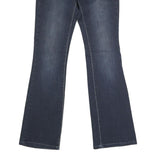 Womens Regular Blue Denim Rinse Button Jeans W27 L30 Stylish Pocket Detail
