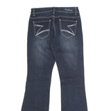 Womens Regular Blue Denim Rinse Button Jeans W27 L30 Stylish Pocket Detail