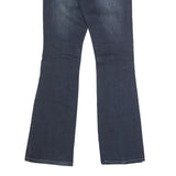 Womens Regular Blue Denim Rinse Button Jeans W27 L30 Stylish Pocket Detail