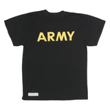UNICOR Mens Black Army Printed T-Shirt L Short Sleeve Crew Neck Casual Wear