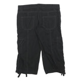 NO BOUNDARIES Womens Black Cargo Cotton Blend Shorts M W30 Casual Pocketed