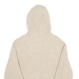 Womens Beige Fleece Hoodie S Soft Warm Pullover Hooded Sweatshirt