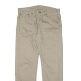 LEVI'S Mens Regular Fit Beige Cotton Blend Zip Trousers W36 L32 Classic Casual