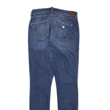 GUESS Womens Blue Slim Skinny Denim Medium Wash Jeans W28 L32 Stretch Pocket Zip