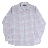 TOMMY HILFIGER Mens Blue & Pink Check Shirt XL Classic Cotton Long Sleeve Casual