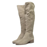 VINCE CAMUTO Womens Knee High Leather Beige Boots UK 9 Stylish Comfortable