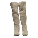 VINCE CAMUTO Womens Knee High Leather Beige Boots UK 9 Stylish Comfortable