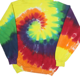 PORT & COMPANY Mens Yellow & Multi Tie Dye Hoodie M Joe Serna Jr Charter School