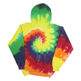 PORT & COMPANY Mens Yellow & Multi Tie Dye Hoodie M Joe Serna Jr Charter School