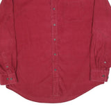 CROFT & BARROW Mens Red Cotton Blend Flannel Shirt L Button Down Pocket
