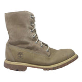 TIMBERLAND Womens Lace-Up Waterproof Leather Boots Beige UK 6.5 Durable Outdoor