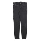 LEE Womens Slim Black Denim Jeans W28 L28 Zip Pockets Cotton Blend Stretch