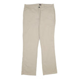 DICKIES Womens Relaxed Beige Cotton Blend Trousers W34 L34 Zip Pockets
