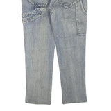 WANG LI Womens Regular Fit Blue Denim Jeans W34 L30 Cotton Blend Zip Pocket