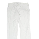 ARMANI JUNIOR Womens Cotton White Regular Fit Straight Leg Trousers W30 L29