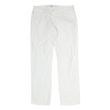 ARMANI JUNIOR Womens Cotton White Regular Fit Straight Leg Trousers W30 L29