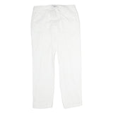 ARMANI JUNIOR Womens Cotton White Regular Fit Straight Leg Trousers W30 L29