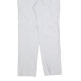 NAUTICA Mens White Cotton Blend Regular Fit Straight Leg Trousers W30 L32 Casual