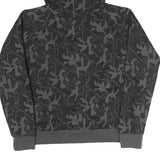 MISTRAL Womens Black Camouflage Hoodie M Cotton Blend Pullover Sweatshirt