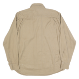 WRANGLER Mens Beige Cotton Blend Casual Shirt M Button Pocket Classic Fit
