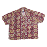 HIGH SIERRA Mens Red Pattern Cotton Shirt XL Casual Short Sleeve Summer