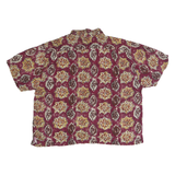 HIGH SIERRA Mens Red Pattern Cotton Shirt XL Casual Short Sleeve Summer