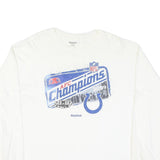 REEBOK Mens White NFL AFC Champions 2009 Graphic Long Sleeve Crew Neck XL