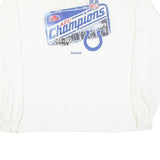 REEBOK Mens White NFL AFC Champions 2009 Graphic Long Sleeve Crew Neck XL