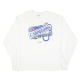 REEBOK Mens White NFL AFC Champions 2009 Graphic Long Sleeve Crew Neck XL
