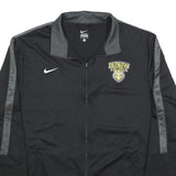 NIKE Mens Black & Grey Depauw Football Track Jacket L Polyester Blend Zip
