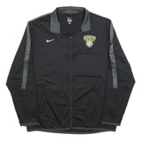 NIKE Mens Black & Grey Depauw Football Track Jacket L Polyester Blend Zip