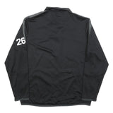 NIKE Mens Black & Grey Depauw Football Track Jacket L Polyester Blend Zip