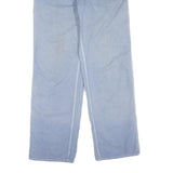 CARHARTT Mens Cotton Blend Blue Regular Straight Trousers W32 L32 Workwear Zip