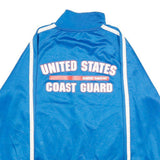 CHAMPION Mens Blue Track Jacket M Polyester Blend Plain Zip USCG United States
