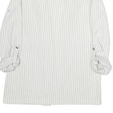 TALLY WEIJL Womens White & Black Pinstripe Long Sleeve Jacket S Cotton Blend