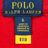 Age 6 Polo By Ralph Lauren 1/4 Zip - XS Red Cotton
