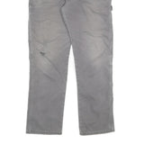 DICKIES Mens Regular Fit Grey Denim Jeans W36 L34 Zip Cotton Blend Workwear