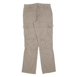 CLOCKHOUSE Womens Beige Regular Fit Cargo Trousers W34 L32 Cotton Blend Zip