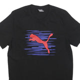 PUMA Mens Black Red Graphic T-Shirt M Short Sleeve Crew Neck Cotton Casual