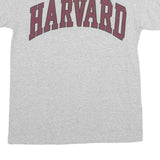 GILDAN Mens Grey Harvard Graphic T-Shirt M Short Sleeve Crew Neck Printed Logo