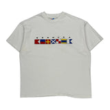 Bermuda Hanes Graphic T-Shirt - XL White Cotton