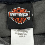 Houston, Tx Harley Davidson Graphic T-Shirt - Large Gray Cotton Blend