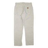 CARHARTT Mens Cotton Blend Beige Regular Fit Straight Trousers W32 L32 Workwear