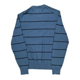 Tommy Hilfiger Striped Sweater - Large Blue Cotton