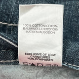 Silver Contrast Stitch Jeans - 36W 34L Dark Wash Cotton