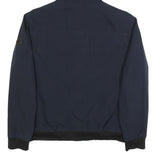 MICHAEL KORS Mens Navy Blue Zip Jacket L Polyester Casual Hooded Pocket